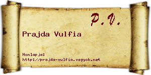 Prajda Vulfia névjegykártya